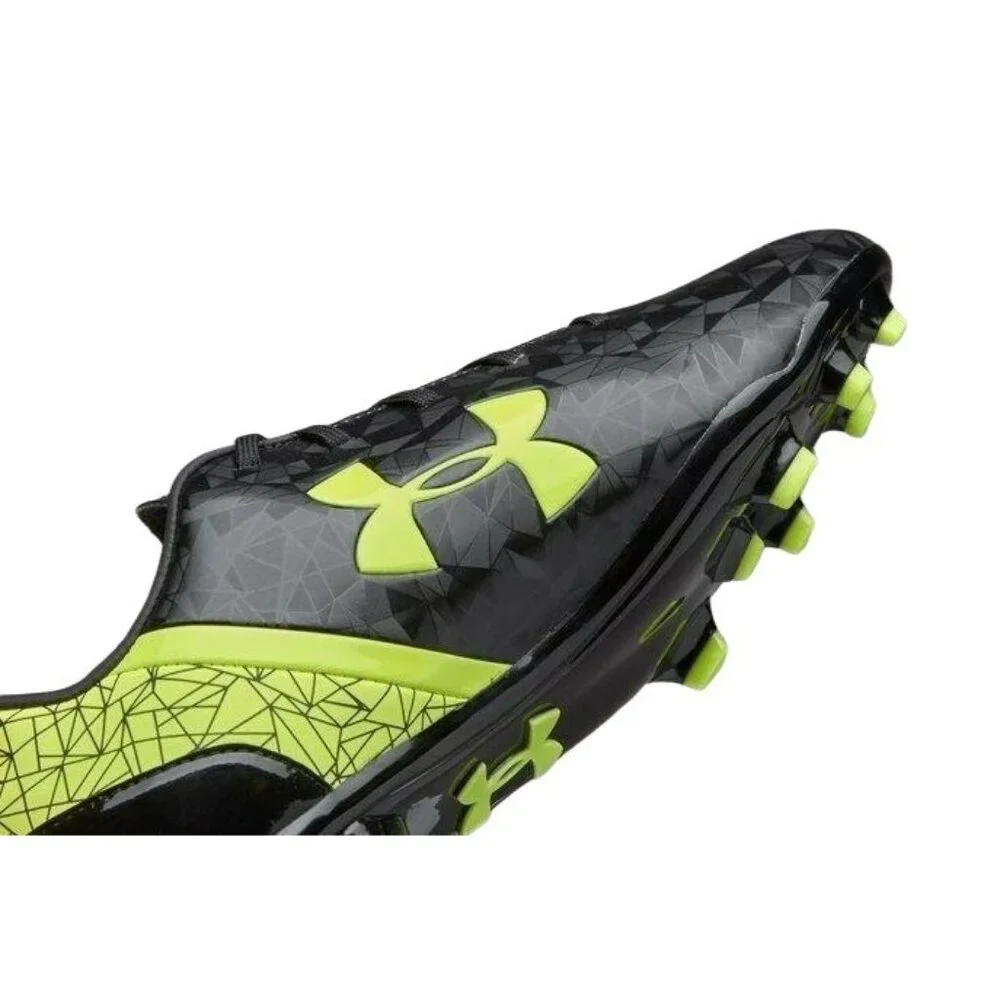 Under Armour Men's UA SF Flash FG Soccer Cleats Shoes Black Neon Yellow Size 7.5